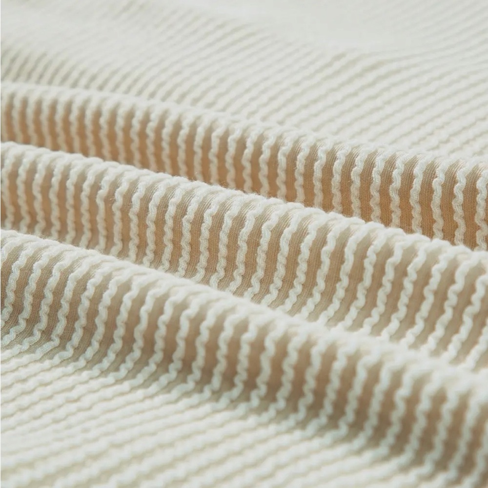 Apricot Waffle Knit Button-Up - Picture 4 of 5